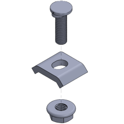 TOUGHMesh, Clamp & Guide, Hold Down Kit, Stainless 316 TMA-HDKIT-S6