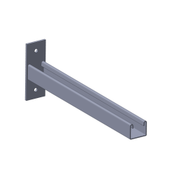 TOUGHMesh, Support Accessory, 4in Strut Wall Bracket, Steel, ElectroGalvanized TMA-SWB-04-EG