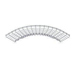 TOUGHMesh, Horizontal Bend, 90deg 2X20, Stainless 316 TMF-2X20-90HB-S6