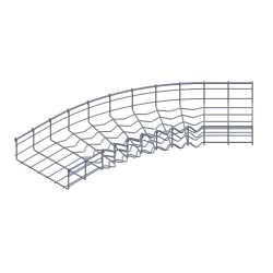 TOUGHMesh, Horizontal Bend, 45deg 4X16, Stainless 316 TMF-4X16-45HB-S6