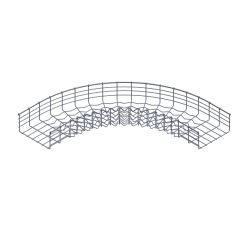 TOUGHMesh, Horizontal Bend, 90deg 6X12, Steel, ElectroGalvanized TMF-6X12-90HB-EG