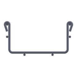 TOUGHMesh, Straight, 2X04X10, Steel, ElectroGalvanized TMS-2X04X10-EG